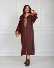 Charger l'image dans la galerie, New - Jellaba hivernale en Mlifa Cachemire ornée en Façon Maâlem