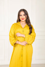 Load image into Gallery viewer, Djellaba Berchmane été 2023 - Crêpe vichy 100% Handmade
