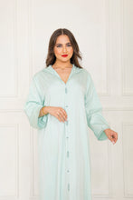 Load image into Gallery viewer, Djellaba Berchmane été 2023 - Crêpe vichy 100% Handmade
