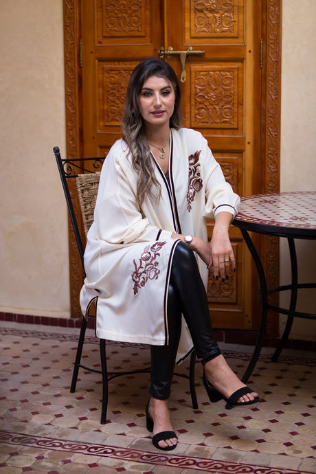 kimono-Tunique Fleurie - La Maison Selene-maroc-morocco-prix-femme