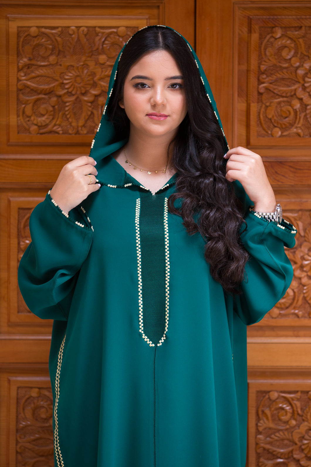 Djellaba en Randa - Handmade - La Maison Selene-maroc-morocco-prix-femme