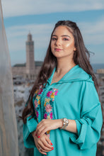 Load image into Gallery viewer, Djellaba Fleurie AMIRA - La Maison Selene-maroc-morocco-prix-femme
